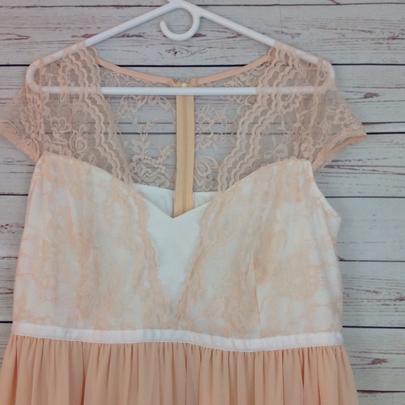 Asos Curve Scalloped Lace Dress Wedding NWT Sz 14 - Picture 7 of 8